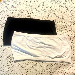 Bandeaus- white and black. One size fits all.